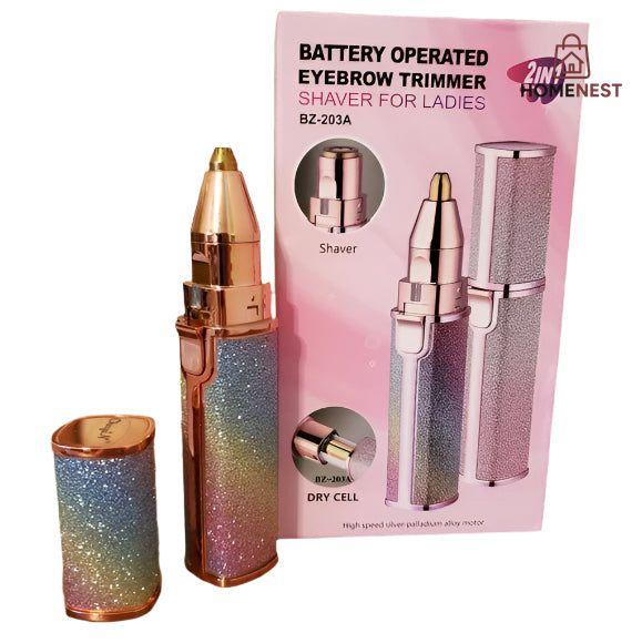 2 in 1 Battery Operated Eyebrow Trimmer