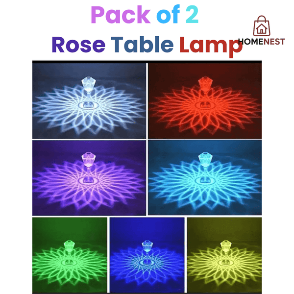 Pack of 2 Rose Diamond Table Lamp Shaadi Deal