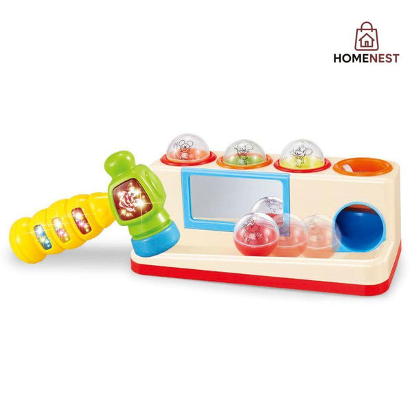 Hammer Ball Table With Light and Music Toy Game 1 Hammer And 4 Balls