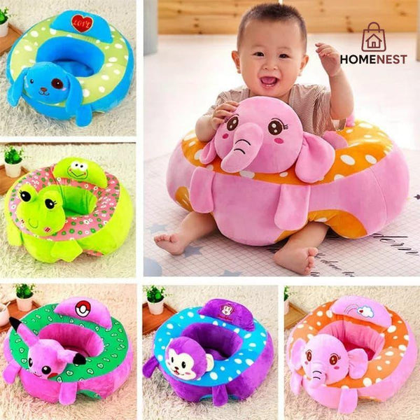 Baby Chair Cartoon Support Seat Plush Soft Baby Sofa Infant Learn to Sit Chair