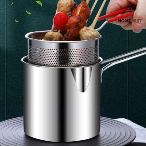 Double Layer Stainless Steel Deep Frying Pot