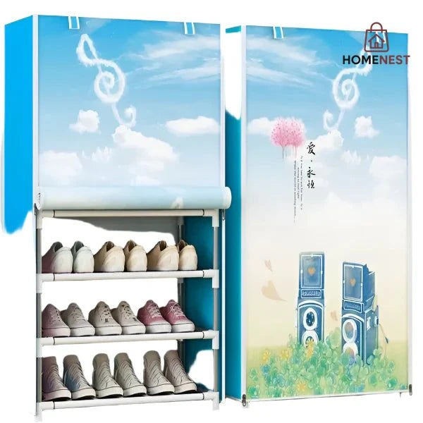 8 layer Printed Shoe Rack