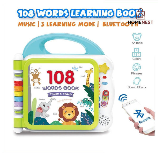 Touch and Learn 108 Words Book with Bluetooth Music and Sound