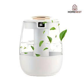 J 10 - Air Humidifiers for Bedroom, Home & Plants, 2L Cool Mist Humidifiers, Quiet Top Fill Air Humidifier, Desk Humidifiers with Humidity Display