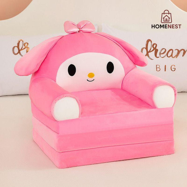 3 layers Kids Folding Sofa Cum Bed Miniso Pink
