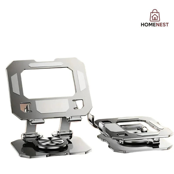 360° Rotating Metal Desktop Stand for Tablets and Phones