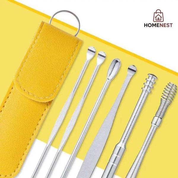 6 Pcs Ear Wax Cleaning Tool Pouch