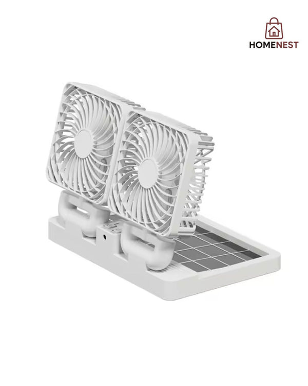 Rechargeable Dual Head Solar Fan