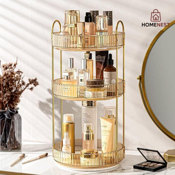 3Layer Rotating Cosmetic Organizer Rack
