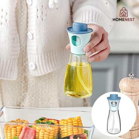 Versatile Glass Oil Sprayer for Cooking, Transparent Oil Spray Bottle for Cooking, Baking, Roasting, Grilling,Salad
