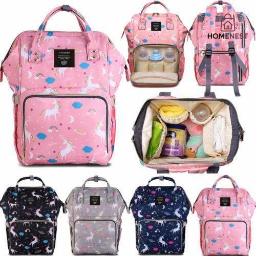 Unicorn Printed Diaper Backpack