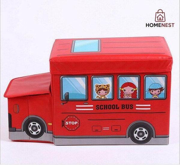 Bus Shape Storage Box (Red) – School Van