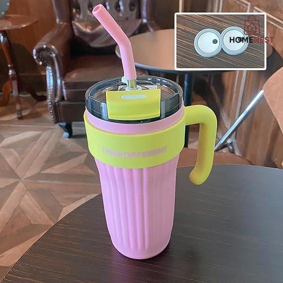 Cup Travel Mug Water Bottle | Travel Mug Cupholder Friendly with 3D Eye Sticker