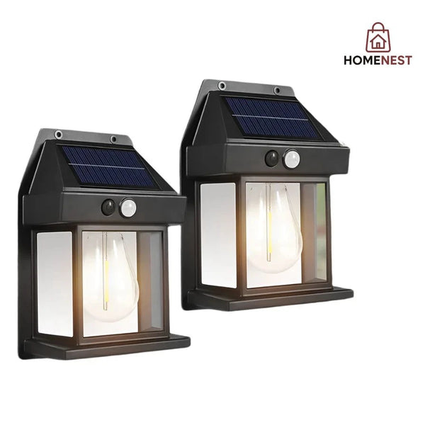 Single Bulb Solar Outdoor Wall Light