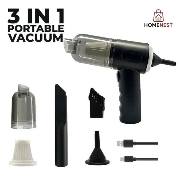 Buy 3-in-1 Portable Vacuum Cleaner | Car, Sofa & Home Use | COD in Pakistan