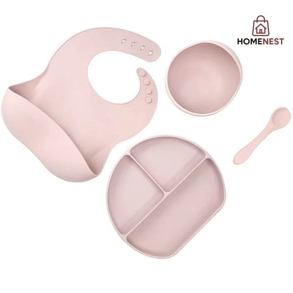 Baby 4pcs Silicone Feeding set