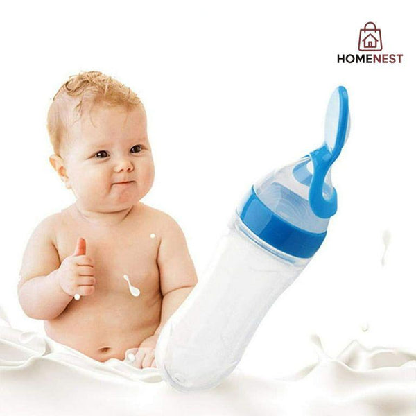 Baby Feeder with Attached Spoon