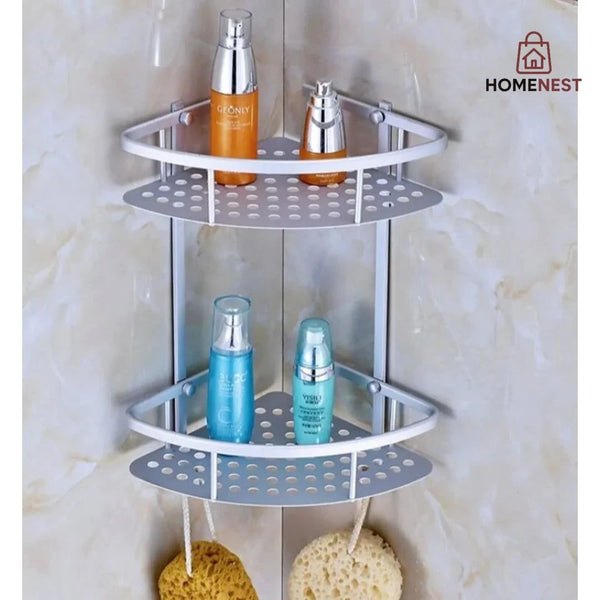 2L Wall-Mounted Aluminum Corner Shelf