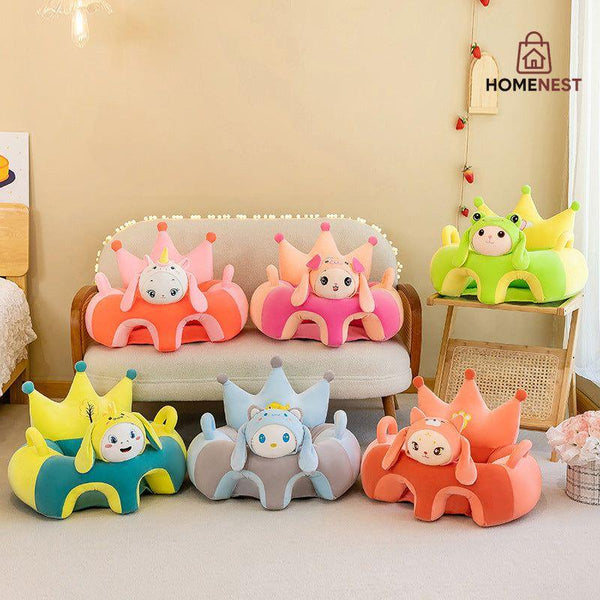 Soft And Comfy Baby Crown Sofa Floor Seats
