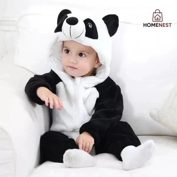 Animal Soft Fleece Costume Jumpsuit Panda