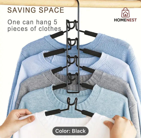 5 Tier Metal Anti Slip Clothes Hanger