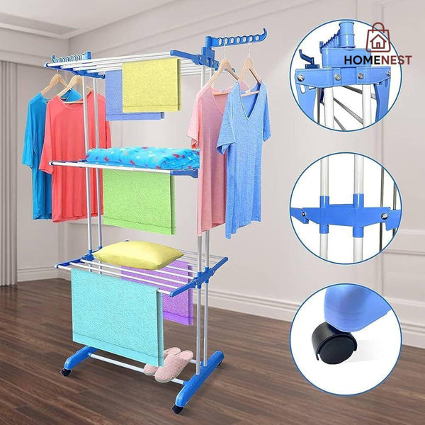 Clothes Drying Rack with Multiple Layers