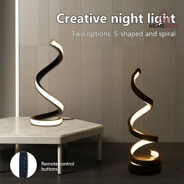 Modern Creative Spiral Desk Light 5V USB LED Table Lamp