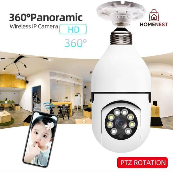 360° Wireless Wifi Panoramic Bulb Camera