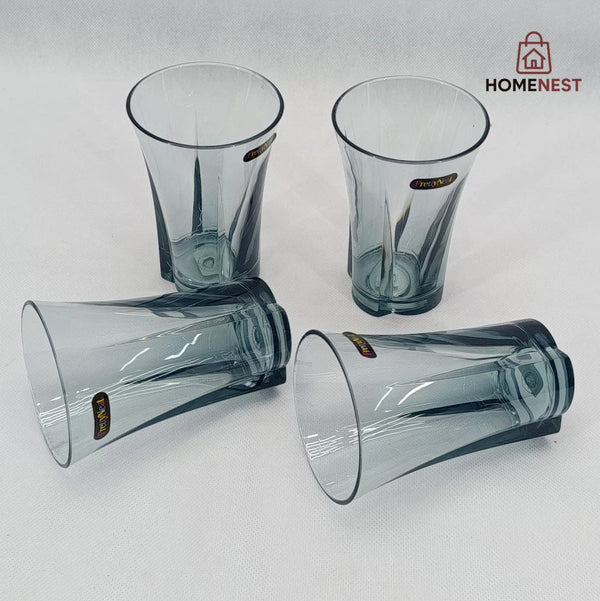 PrettyNeat Flower Crystal Glass Pack of 4