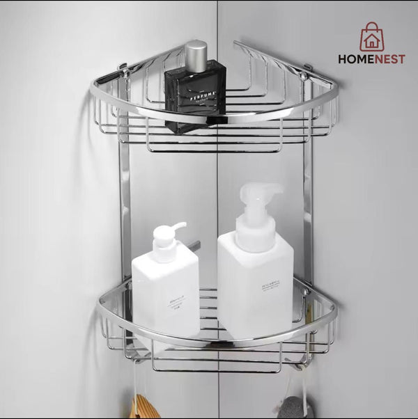 Triangle shape corner shelf