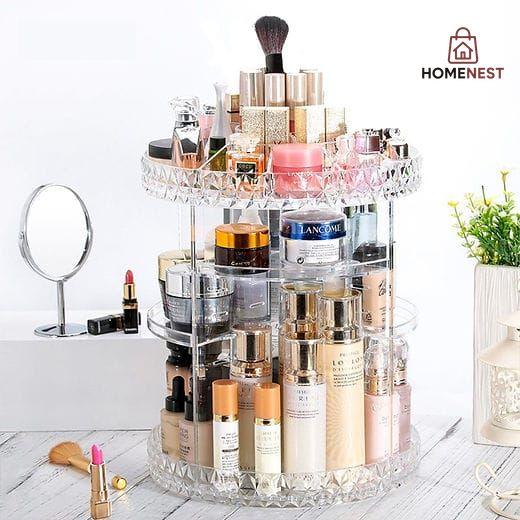 Rotatable Cosmetic Storage Rack