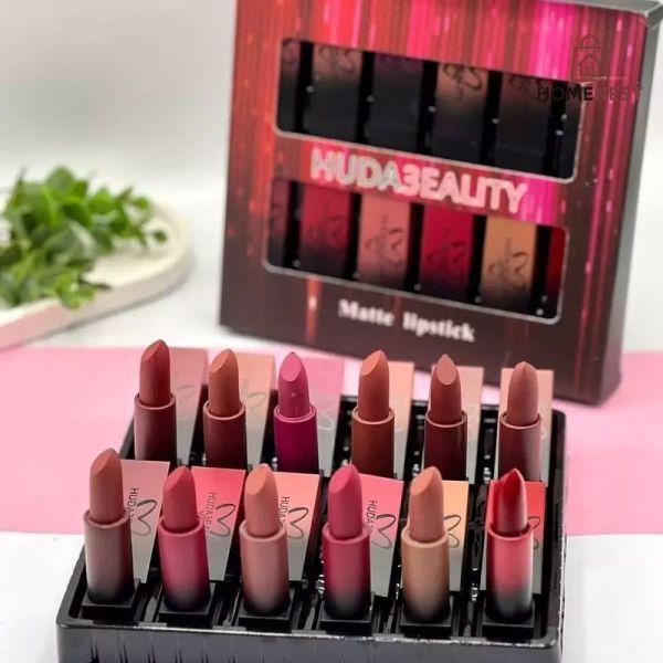HUDABEALITY MATT LIPSTICKS  12 PCS PACK