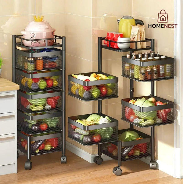 PREMIUM SQUARE METAL TROLLEY BY HOMENEST