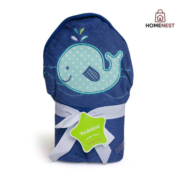 Yookidoo Hooded Bath Towel Blue Whale