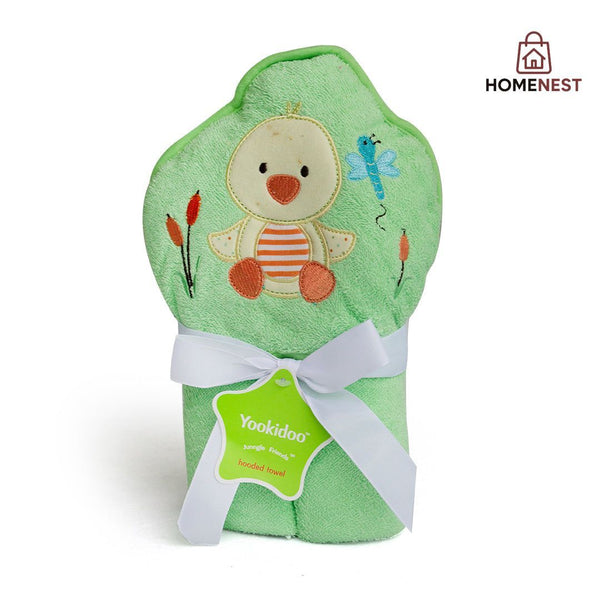 Yookidoo Hooded Bath Towel Green Duck