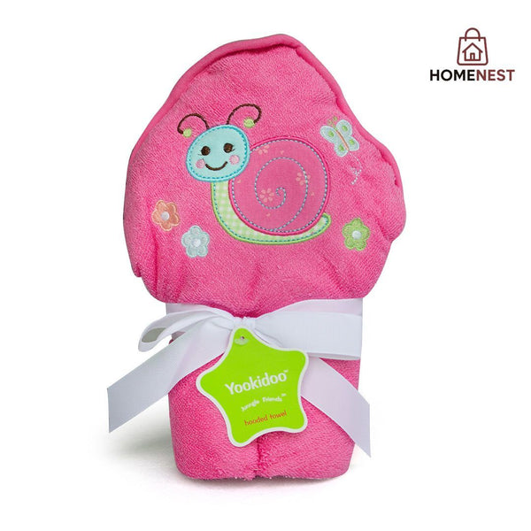 Yookidoo Hooded Bath Towel Pink Snail