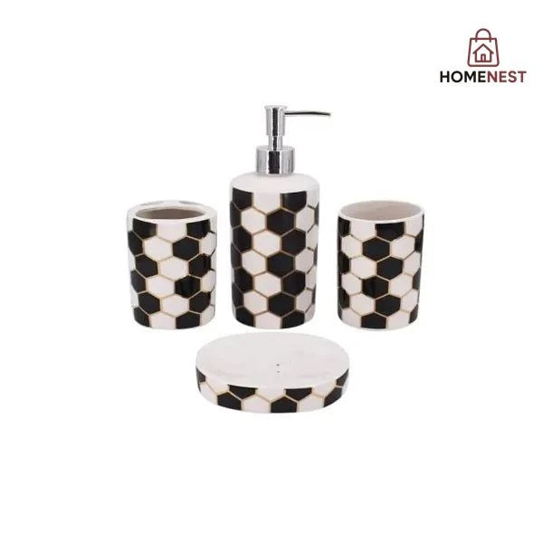 Ceramic modern luxury Bathroom Accessories Set of 4