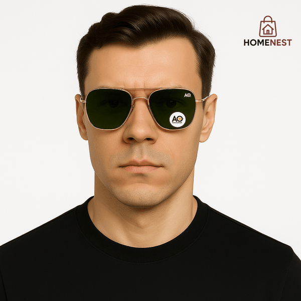 Gold Frame Aviator Sunglasses
