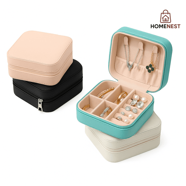 Portable Jewelry Storage box | Leather Jewelry box