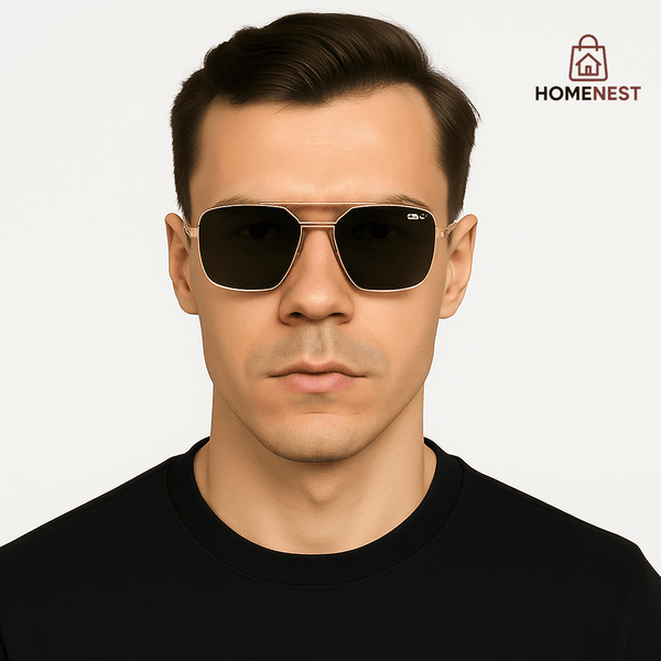 Classic Gold Arm Sunglasses UV Protection