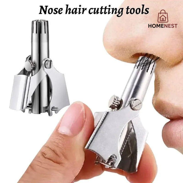 Manual Nose & Ear Hair Trimmer – Stainless Steel, Washable