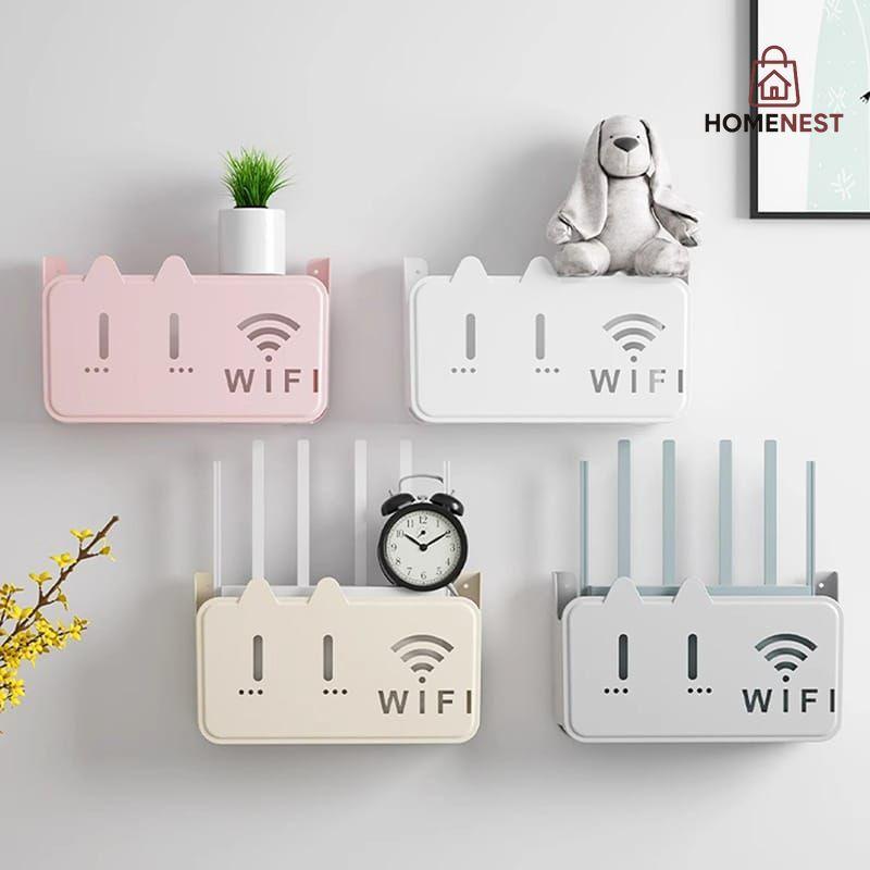Cute Wall-Mounted WiFi Router Storage Box – Home Nest