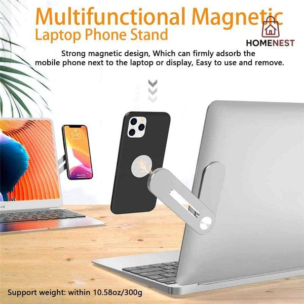 Foldable Laptop Phone Holder