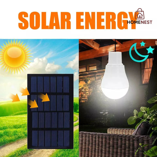 Solar LED Camping Light USB Rechargeable Bulb